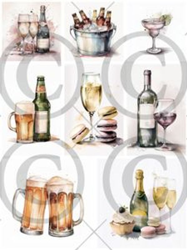 Motiv / bildeark - Lystig lag - Papirdesign - pd1459