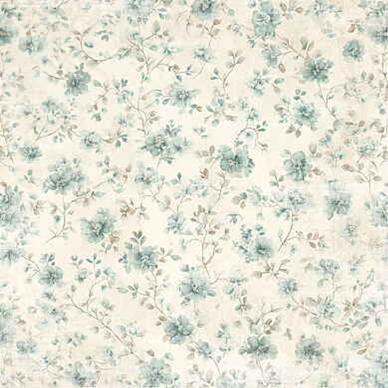  Reprint -The Pottery Collection-Faded Blue Blossom - 12x12 inch- RP0761
