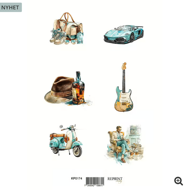 Hovedbilde Motiv/blideark - Masculine Moments-Fra Reprint- ...