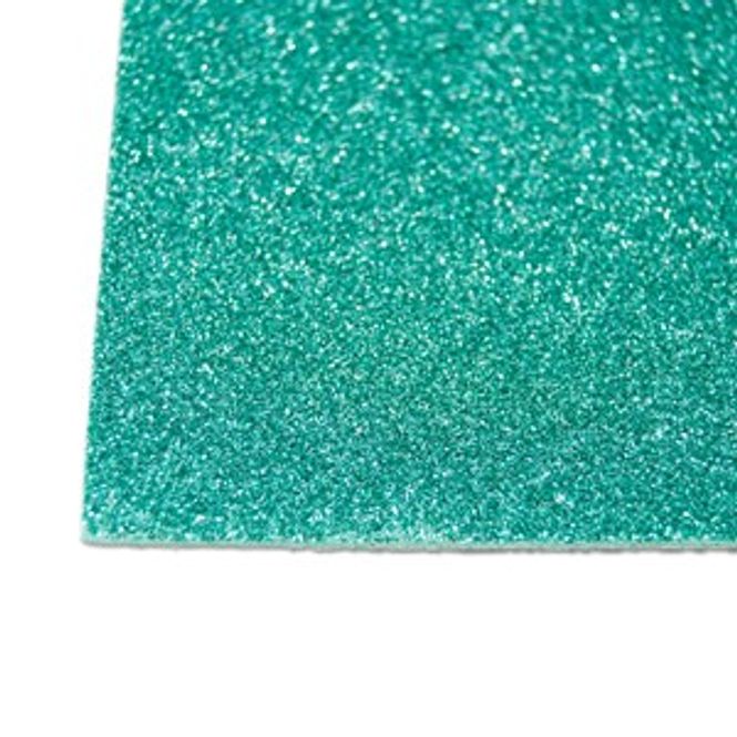 Hovedbilde Kort og Godt-Mosegummi Glitter Sjøgrønn A4-222