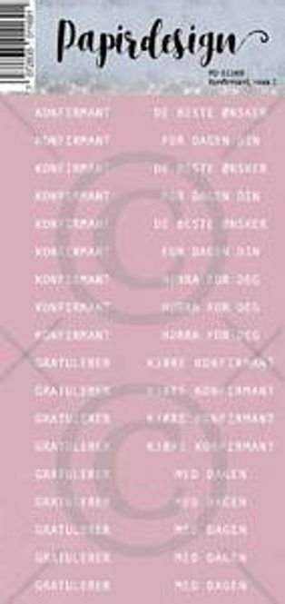 Hovedbilde Papirdesign- Klistremerke-Konfirmant Rosa 1