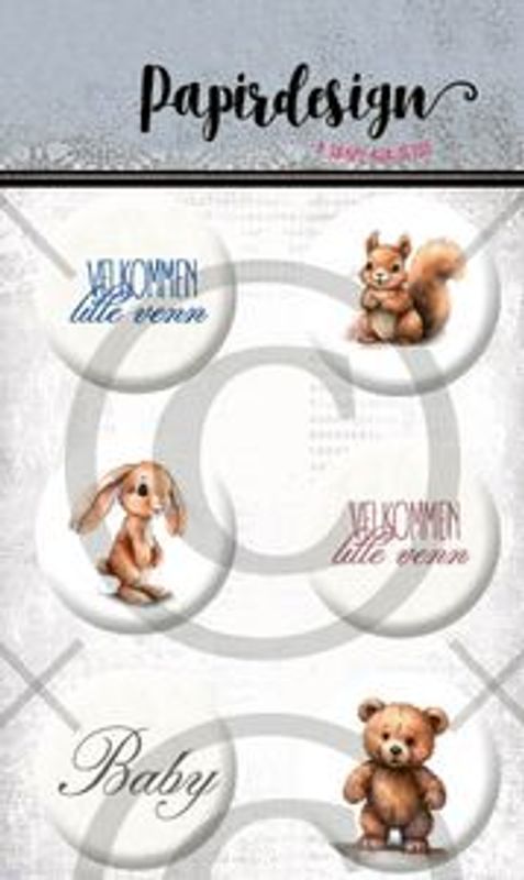 Papirdesign-Buttons- Baby-- PD 1635 