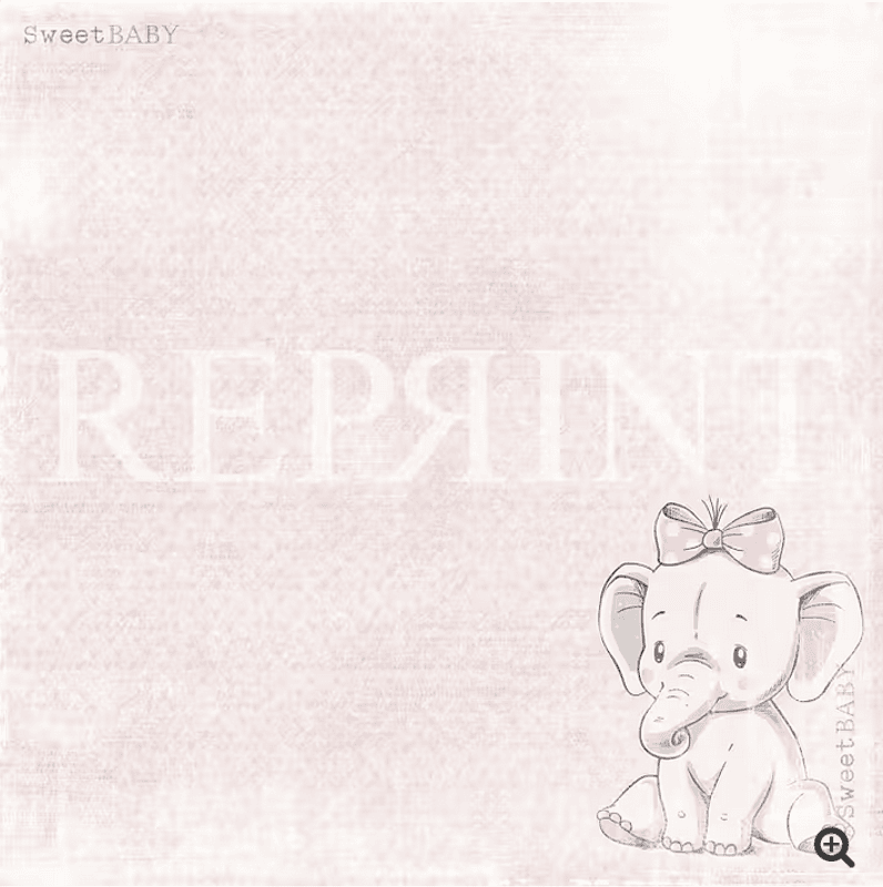 Reprint-Sweet Baby Collection-Pink- Blokk- 6x6 (15,2 x 15,2 cm)