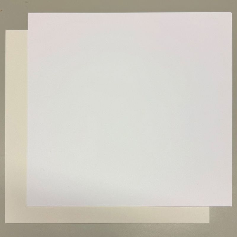 Papirdesign - ensfarget -Kartong, hvit 12*12 