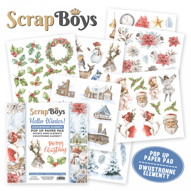 Hovedbilde Scrapboys- Hello winter 10 Pop Up