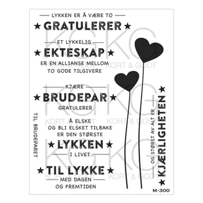 Hovedbilde Lykken er å være to fra kort og Godt clear stamp ...