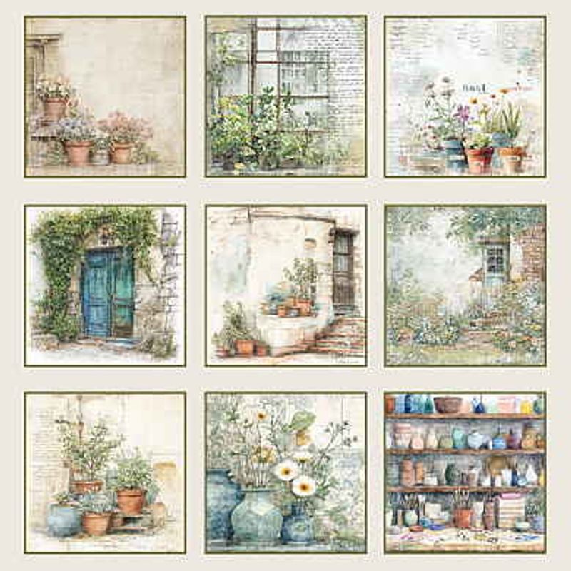 Reprint-The Pottery - Blokk-12x12 inch-fra Reprint 