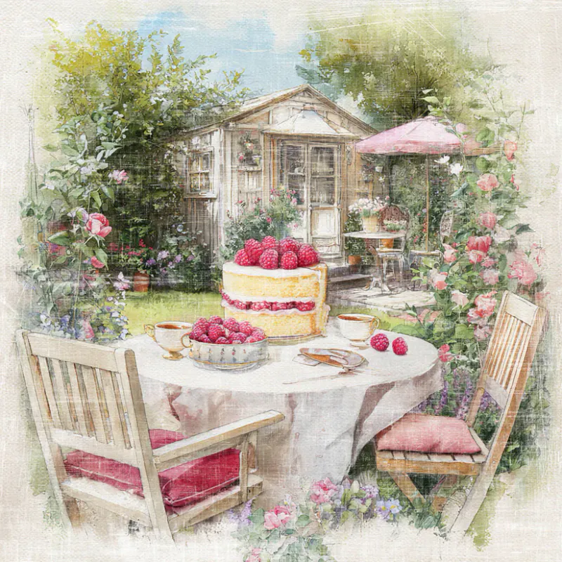  Reprint - Summer Garden Collection -blokk- 8x8inch