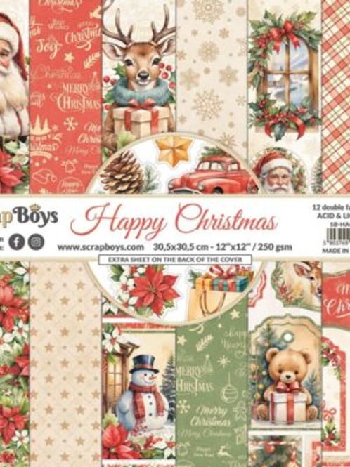 Hovedbilde Happy Christmas blokk 12x12 inch inch fra ...