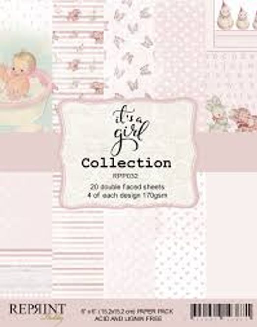 Hovedbilde Reprint-It´s a Girl collection- Blokk- 6x6 inch