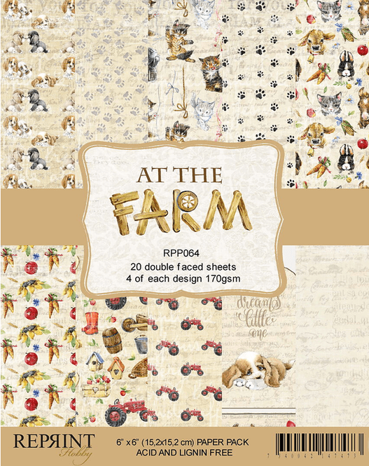Hovedbilde Reprint-Paperpack- At The Farm- blokk- 6x6 Inch 