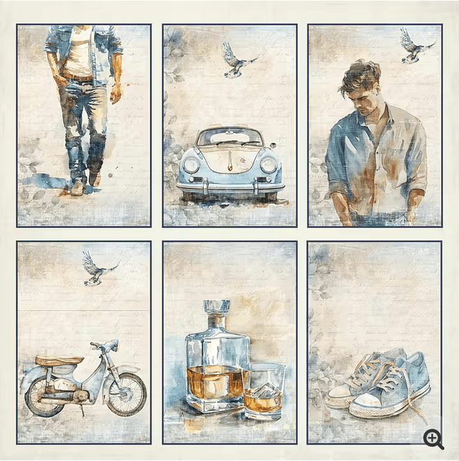 Hovedbilde Guys-tags-RP0633- 12x12 inch fra Reprint