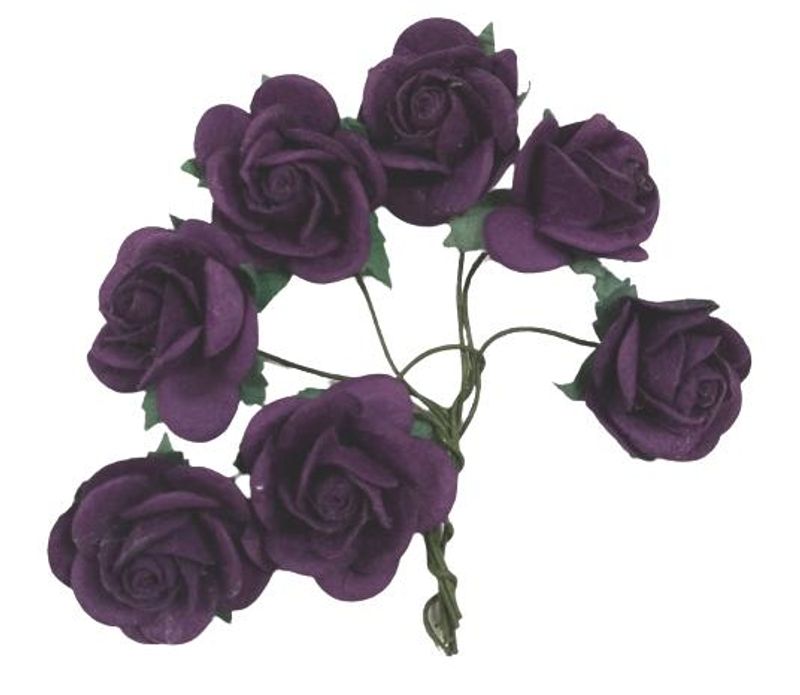 Store Lillabrune Roser 7 stk i pakken-SH91