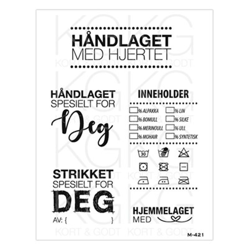 Håndlaget fra Kort og Godt- M-421