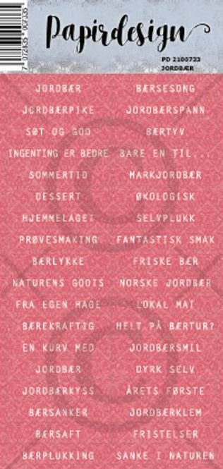 Hovedbilde Papirdesign-Klistremerke-Jordbær