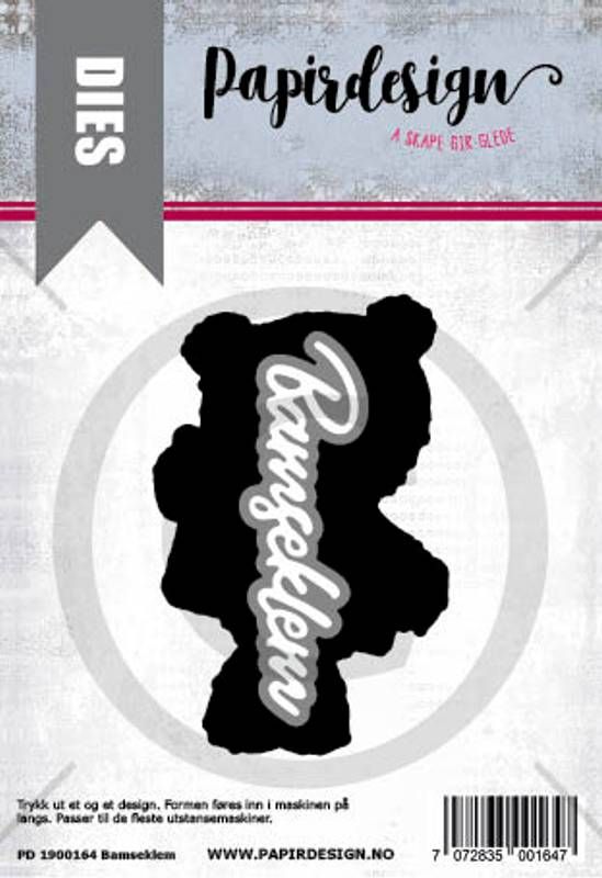 Bamseklem fra Papirdesign PD 1900164