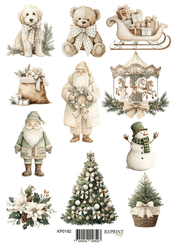 Reprint- papirklipp Klippark - Cozy Christmas - A4