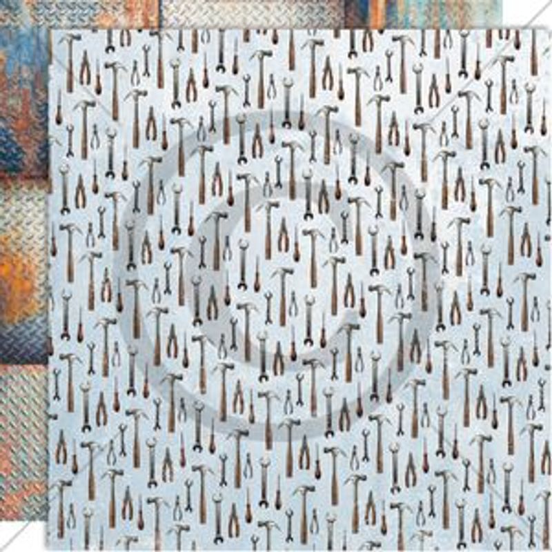 Papirdesign- Ungdomstid - Hammer og sag - pd1470