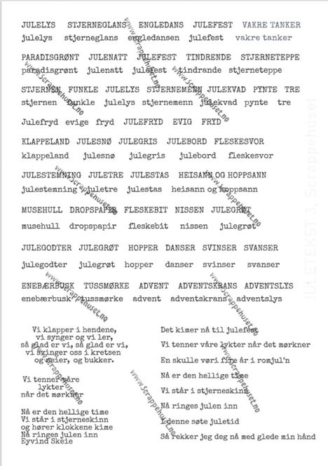 Hovedbilde Scrappehusets Egene Juletekster - Juletekst 3