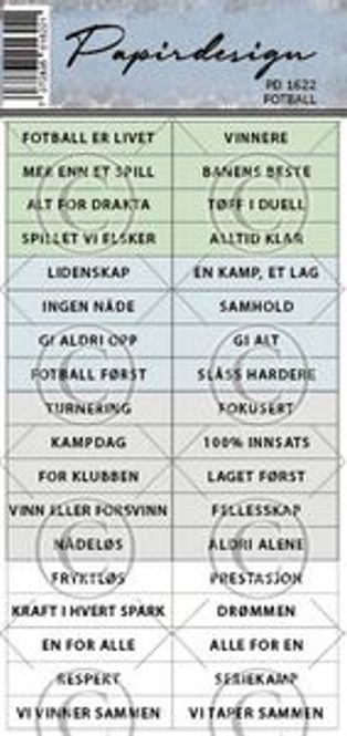 Hovedbilde Papirdesign - klistremerker - Fotball-PD 1622