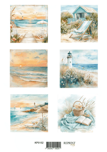 Hovedbilde Motiv/blideark- The Beach2 A4- Fra Reprint- ...