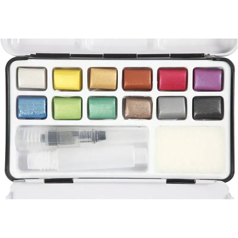 Metallic Malerskrin Art Aqua 12 farger