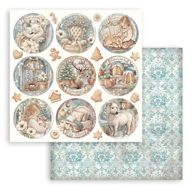Hovedbilde Stamperia -White Christmas – Rounds-7 ...