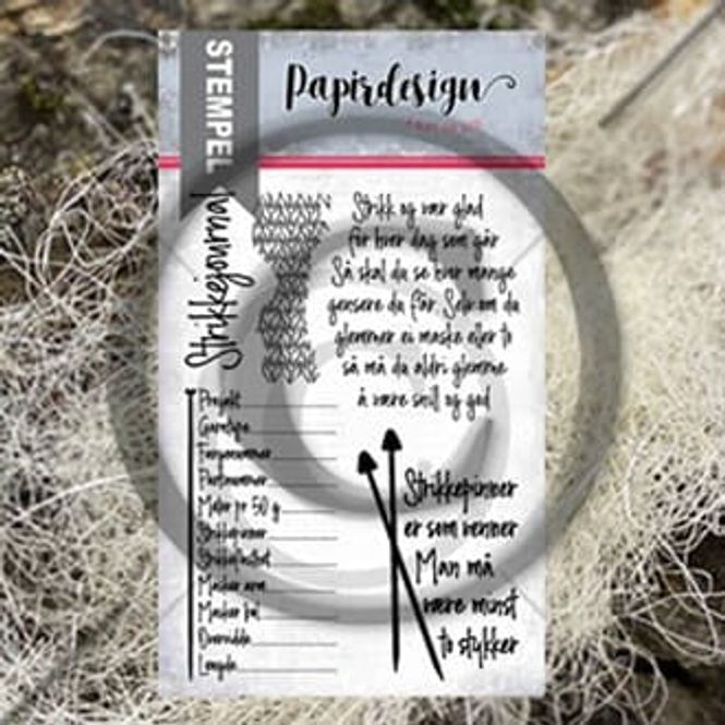 Hovedbilde Strikkesjournal fra Papirdesign - Clear stamps - ...