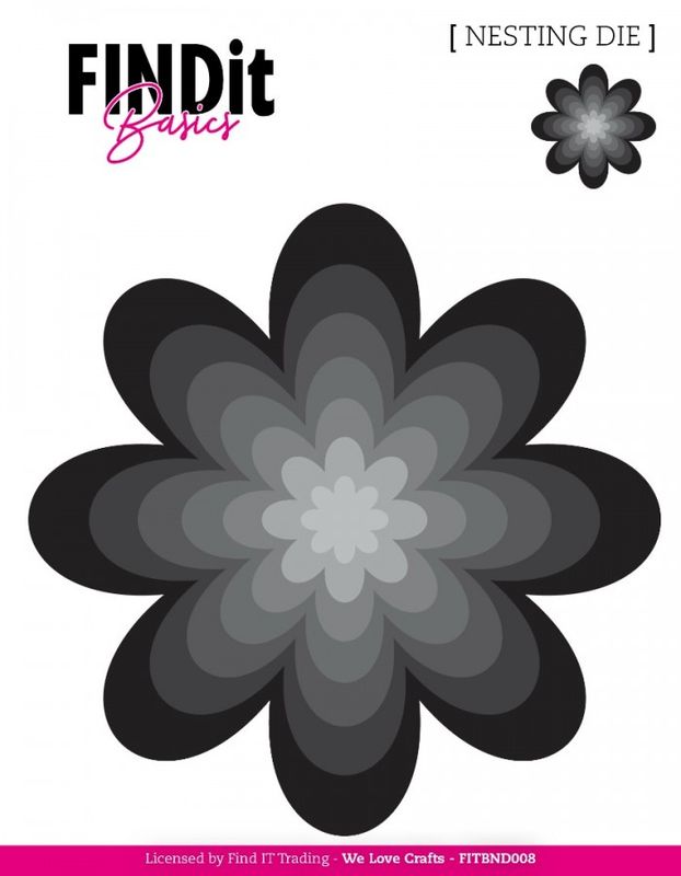 Find It Basics – Nesting Dies – Petal Flower-nr 08