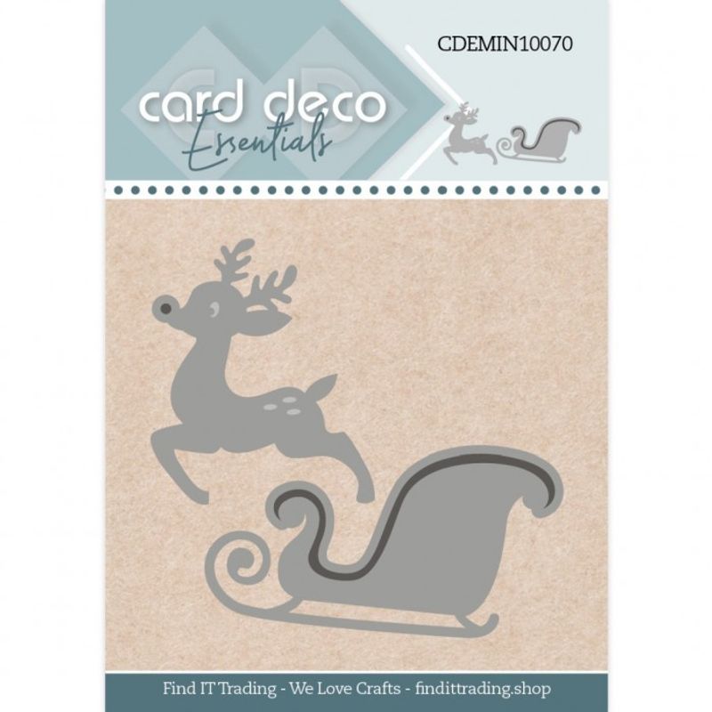 Card Deco Essentials Mini Dies -Julenissens Slede 70