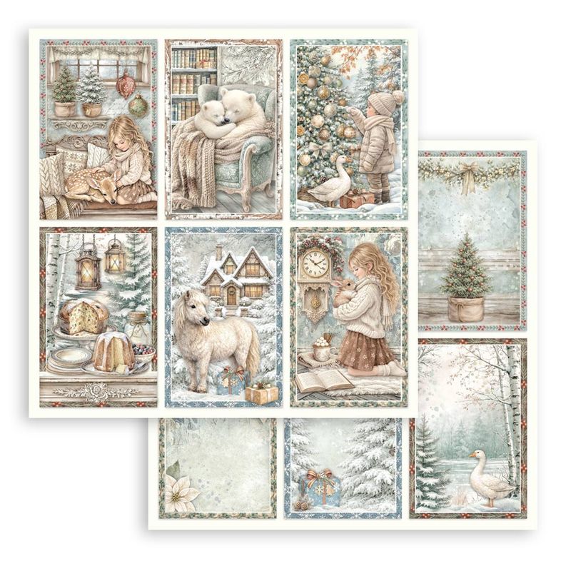 Stamperia- White Christmas – Bildeark- SBB1158
