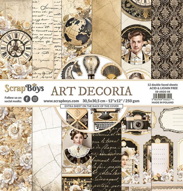 Hovedbilde Scrapboys- Art decoria 09 12x12 inch blokk