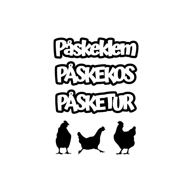 Påskeklem, selvklebende laserkutt på plate 9x14cm