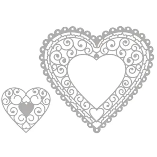 Hovedbilde Rayher: Heart Doily - Dies
