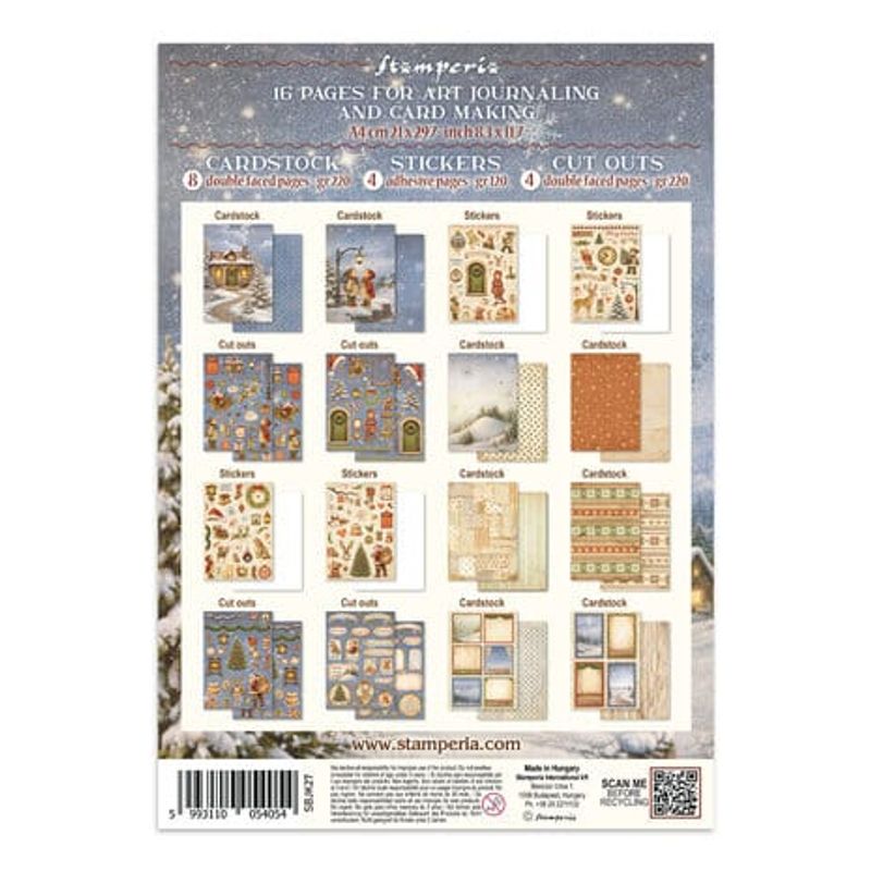 Stamperia - Junk Journal - Silent Night - A4-bok