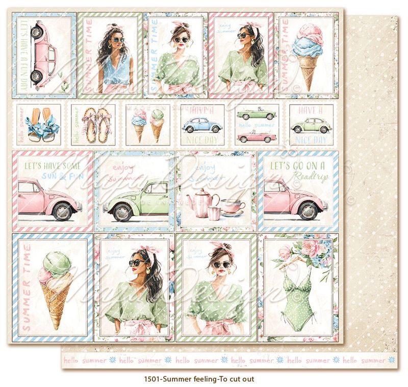 Maja Design Summer Feeling – 12×12 Blokk med møsnterark og monochrome ark